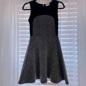 Black, white and gray tweed dress size small.